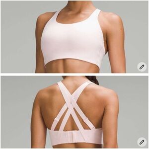 Lululemon Energy Bra High Support Bra Strawberry Milkshake 38D NWT